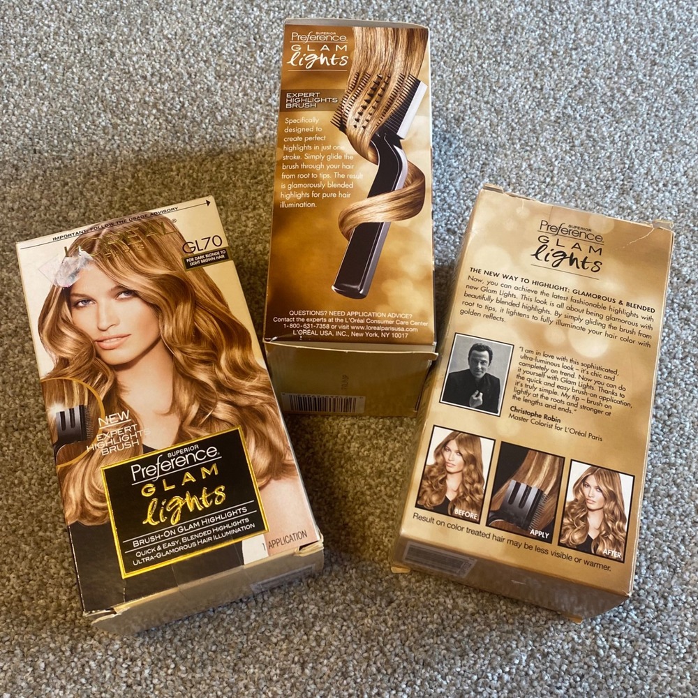 Two Loreal‎ Superior Preference Glam Lights GL70 Brush On Highlight Blonde Brown